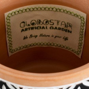 glo-20522-20522_6 GLOBOSTAR® ARTIFICIAL GARDEN AGRA 20522 ΔΙΑΚΟΣΜΗΤΙΚΟ ΚΕΡΑΜΙΚΟ ΚΑΣΠΩ ΓΛΑΣΤΡΑ - FLOWER POT Μ