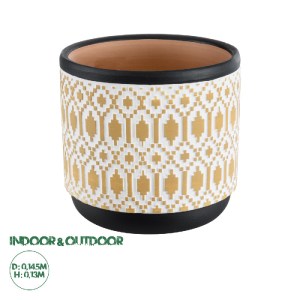 glo-20524-20524_0 GLOBOSTAR® ARTIFICIAL GARDEN VARANASI 20524 ΔΙΑΚΟΣΜΗΤΙΚΟ ΚΕΡΑΜΙΚΟ ΚΑΣΠΩ ΓΛΑΣΤΡΑ - FLOWER P