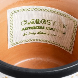 glo-20524-20524_6 GLOBOSTAR® ARTIFICIAL GARDEN VARANASI 20524 ΔΙΑΚΟΣΜΗΤΙΚΟ ΚΕΡΑΜΙΚΟ ΚΑΣΠΩ ΓΛΑΣΤΡΑ - FLOWER P