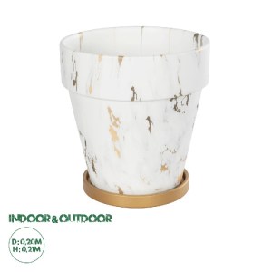 glo-20526-20526_00.webp GLOBOSTAR® ARTIFICIAL GARDEN DENPASAR 20526 ΔΙΑΚΟΣΜΗΤΙΚΗ ΚΕΡΑΜΙΚΗ ΓΛΑΣΤΡΑ ΛΕΥΚΗ ΜΕ ΧΡΥΣΟ Μ