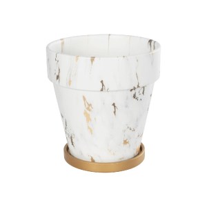 glo-20526-20526_2.webp GLOBOSTAR® ARTIFICIAL GARDEN DENPASAR 20526 ΔΙΑΚΟΣΜΗΤΙΚΗ ΚΕΡΑΜΙΚΗ ΓΛΑΣΤΡΑ ΛΕΥΚΗ ΜΕ ΧΡΥΣΟ Μ