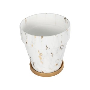 glo-20526-20526_3.webp GLOBOSTAR® ARTIFICIAL GARDEN DENPASAR 20526 ΔΙΑΚΟΣΜΗΤΙΚΗ ΚΕΡΑΜΙΚΗ ΓΛΑΣΤΡΑ ΛΕΥΚΗ ΜΕ ΧΡΥΣΟ Μ
