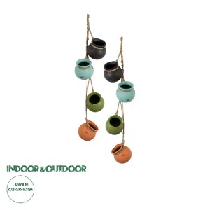 glo-20531-20531_00 GLOBOSTAR® ARTIFICIAL GARDEN AIGYPT 20531 ΣΕΤ 2 ΚΡΕΜΑΣΤΑ ΔΙΑΚΟΣΜΗΤΙΚΑ ΚΕΡΑΜΙΚΑ ΚΑΣΠΩ ΓΛΑΣΤ