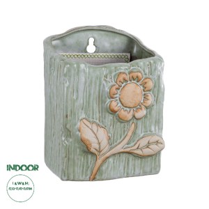 glo-20536-20536_00 GLOBOSTAR® ARTIFICIAL GARDEN BILBAO 20536 ΔΙΑΚΟΣΜΗΤΙΚΟ ΚΕΡΑΜΙΚΗ ΕΠΙΤΟΙΧΙΑ ΓΛΑΣΤΡΑ ΠΡΑΣΙΝΗ 