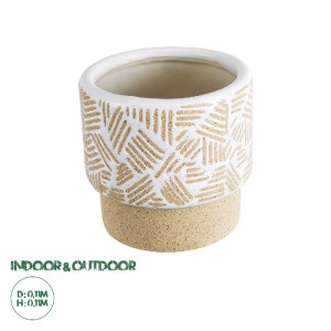 glo-20544-20544_0 GLOBOSTAR® ARTIFICIAL GARDEN RAFFAELO 20544 ΔΙΑΚΟΣΜΗΤΙΚΟ ΚΕΡΑΜΙΚΟ ΚΑΣΠΩ ΓΛΑΣΤΡΑ - FLOWER P