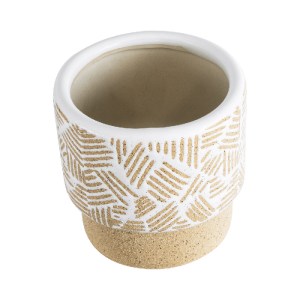 glo-20544-20544_3 GLOBOSTAR® ARTIFICIAL GARDEN RAFFAELO 20544 ΔΙΑΚΟΣΜΗΤΙΚΟ ΚΕΡΑΜΙΚΟ ΚΑΣΠΩ ΓΛΑΣΤΡΑ - FLOWER P