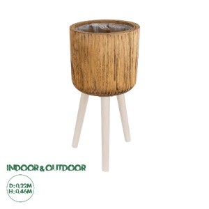 glo-20554-20554_0 GLOBOSTAR® ARTIFICIAL GARDEN JAMAICA 20554 ΔΙΑΚΟΣΜΗΤΙΚΟ ΞΥΛΙΝΟ ΚΑΣΠΩ ΓΛΑΣΤΡΑ - FLOWER POT 