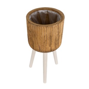 glo-20554-20554_3 GLOBOSTAR® ARTIFICIAL GARDEN JAMAICA 20554 ΔΙΑΚΟΣΜΗΤΙΚΟ ΞΥΛΙΝΟ ΚΑΣΠΩ ΓΛΑΣΤΡΑ - FLOWER POT 