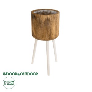 glo-20555-20555_0 GLOBOSTAR® ARTIFICIAL GARDEN JAMAICA 20555 ΔΙΑΚΟΣΜΗΤΙΚΟ ΞΥΛΙΝΟ ΚΑΣΠΩ ΓΛΑΣΤΡΑ - FLOWER POT 