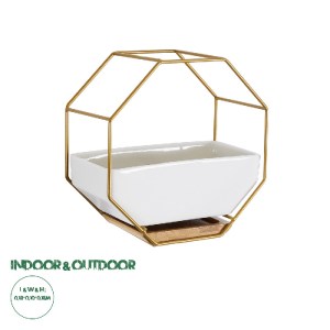 glo-20556-20556_0 GLOBOSTAR® ARTIFICIAL GARDEN MANDRITE 20556 ΔΙΑΚΟΣΜΗΤΙΚΟ ΚΕΡΑΜΙΚΟ ΚΑΣΠΩ ΓΛΑΣΤΡΑ - FLOWER P