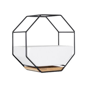 glo-20557-20557_3 GLOBOSTAR® ARTIFICIAL GARDEN BIANCO 20557 ΔΙΑΚΟΣΜΗΤΙΚΟ ΚΕΡΑΜΙΚΟ ΚΑΣΠΩ ΓΛΑΣΤΡΑ - FLOWER POT