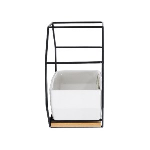 glo-20557-20557_5 GLOBOSTAR® ARTIFICIAL GARDEN BIANCO 20557 ΔΙΑΚΟΣΜΗΤΙΚΟ ΚΕΡΑΜΙΚΟ ΚΑΣΠΩ ΓΛΑΣΤΡΑ - FLOWER POT