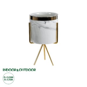 glo-20565-20565_0 GLOBOSTAR® ARTIFICIAL GARDEN ALASKA 20565 ΔΙΑΚΟΣΜΗΤΙΚΟ ΚΕΡΑΜΙΚΟ ΚΑΣΠΩ ΓΛΑΣΤΡΑ - FLOWER POT