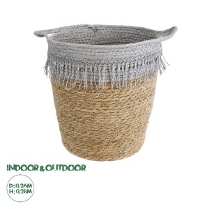 glo-20571-20571_0 GLOBOSTAR® ARTIFICIAL GARDEN SYROS 20571 ΔΙΑΚΟΣΜΗΤΙΚΟ ΠΛΕΚΤΟ ΚΑΣΠΩ ΓΛΑΣΤΡΑ - FLOWER POT ΜΠ