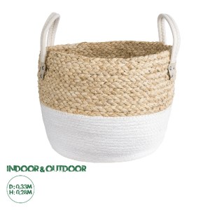 glo-20577-20577_0 GLOBOSTAR® ARTIFICIAL GARDEN NEVADA 20577 ΔΙΑΚΟΣΜΗΤΙΚΟ ΠΛΕΚΤΟ ΚΑΣΠΩ ΓΛΑΣΤΡΑ - FLOWER POT Μ