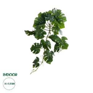 glo-20600-20600_0 GLOBOSTAR® ARTIFICIAL GARDEN HANGING MONSTERA 20600 - ΤΕΧΝΗΤΟ ΔΙΑΚΟΣΜΗΤΙΚΟ ΚΡΕΜΑΣΤΟ ΦΥΤΟ Μ