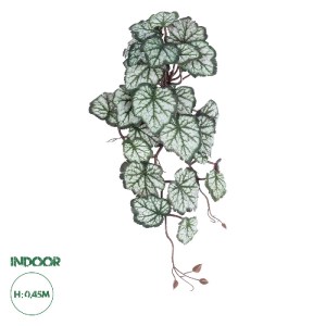 glo-20604-20604_0 GLOBOSTAR® ARTIFICIAL GARDEN REX BEGONIA HANGING PLANT 20604 ΤΕΧΝΗΤΟ ΔΙΑΚΟΣΜΗΤΙΚΟ ΚΡΕΜΑΣΤΟ