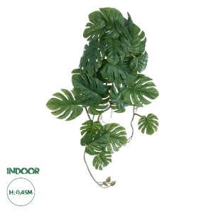 glo-20605-20605_0 GLOBOSTAR® ARTIFICIAL GARDEN MONSTERA HANGING PLANT 20605 - ΤΕΧΝΗΤΟ ΔΙΑΚΟΣΜΗΤΙΚΟ ΚΡΕΜΑΣΤΟ 
