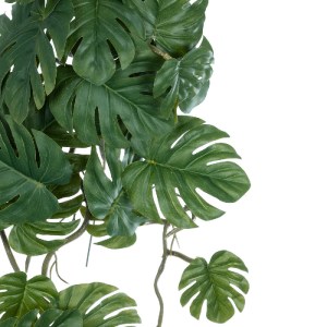 glo-20605-20605_3 GLOBOSTAR® ARTIFICIAL GARDEN MONSTERA HANGING PLANT 20605 - ΤΕΧΝΗΤΟ ΔΙΑΚΟΣΜΗΤΙΚΟ ΚΡΕΜΑΣΤΟ 