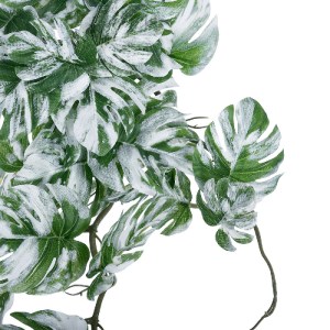 glo-20606-20606_3 GLOBOSTAR® ARTIFICIAL GARDEN ALBINO MONSTERA HANGING PLANT 20606 - ΤΕΧΝΗΤΟ ΔΙΑΚΟΣΜΗΤΙΚΟ ΚΡ