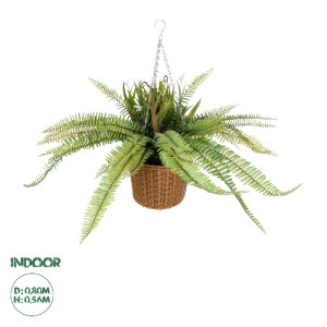 glo-20629-20629_0 GLOBOSTAR® ARTIFICIAL GARDEN FERN HANGING BOUQUET PLANT 20629 ΤΕΧΝΗΤΟ ΚΡΕΜΑΣΤΟ ΔΙΑΚΟΣΜΗΤΙΚ