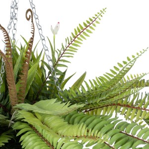 glo-20629-20629_5 GLOBOSTAR® ARTIFICIAL GARDEN FERN HANGING BOUQUET PLANT 20629 ΤΕΧΝΗΤΟ ΚΡΕΜΑΣΤΟ ΔΙΑΚΟΣΜΗΤΙΚ