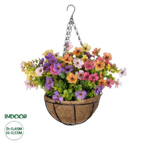 glo-20635-20635_0 GLOBOSTAR® ARTIFICIAL GARDEN GERBERA HANGING PLANT 20635 ΤΕΧΝΗΤΟ ΚΡΕΜΑΣΤΟ ΔΙΑΚΟΣΜΗΤΙΚΟ ΦΥΤ