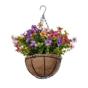 glo-20635-20635_4 GLOBOSTAR® ARTIFICIAL GARDEN GERBERA HANGING PLANT 20635 ΤΕΧΝΗΤΟ ΚΡΕΜΑΣΤΟ ΔΙΑΚΟΣΜΗΤΙΚΟ ΦΥΤ