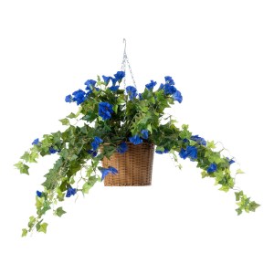 glo-20636-20636_3 GLOBOSTAR® ARTIFICIAL GARDEN MORNING GLORY HANGING PLANT 20636 ΤΕΧΝΗΤΟ ΚΡΕΜΑΣΤΟ ΔΙΑΚΟΣΜΗΤΙ