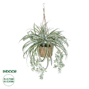 glo-20638-20638_0 GLOBOSTAR® ARTIFICIAL GARDEN CHLOROPHYTUM COMOSUM HANGING PLANT 20638 ΤΕΧΝΗΤΟ ΚΡΕΜΑΣΤΟ ΔΙΑ