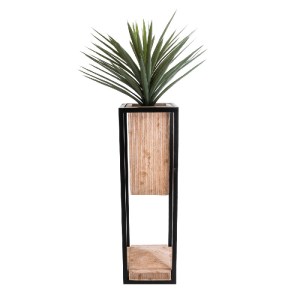 glo-20752-20752_6 GLOBOSTAR® ARTIFICIAL GARDEN CASSIANO 20752 ΕΠΙΔΑΠΕΔΙΟ ΜΕΤΑΛΛΙΚΟ ΤΣΙΜΕΝΤΕΝΙΟ ΚΑΣΠΩ ΓΛΑΣΤΡΑ
