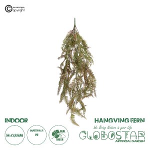 glo-20832-20832_0 GLOBOSTAR® ARTIFICIAL GARDEN HANGING FERN BRANCH  20832 ΤΕΧΝΗΤΟ ΔΙΑΚΟΣΜΗΤΙΚΟ ΚΡΕΜΑΣΤΟ ΚΛΑΔ