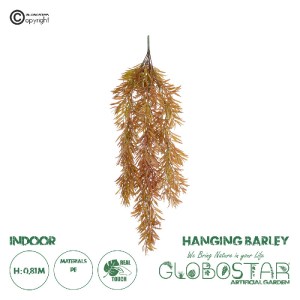 glo-20856-20856_0 GLOBOSTAR® ARTIFICIAL GARDEN HANGING BARLEY 20856 ΤΕΧΝΗΤΟ ΔΙΑΚΟΣΜΗΤΙΚΟ ΚΡΕΜΑΣΤΟ ΦΥΤΟ ΚΡΙΘΑ