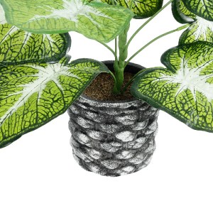 glo-20890-20890_4 GLOBOSTAR® ARTIFICIAL GARDEN CALADIUM 20890 ΤΕΧΝΗΤΟ ΔΙΑΚΟΣΜΗΤΙΚΟ ΦΥΤΟ ΤΡΟΠΙΚΟ ΦΥΤΟ  Φ40 X 