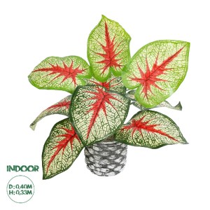 glo-20891-20891_0 GLOBOSTAR® ARTIFICIAL GARDEN CALADIUM 20891 ΤΕΧΝΗΤΟ ΔΙΑΚΟΣΜΗΤΙΚΟ ΦΥΤΟ ΤΡΟΠΙΚΟ ΦΥΤΟ Φ40 X Υ