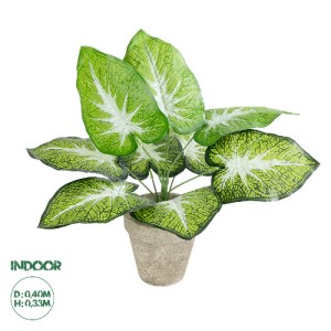 glo-20894-20894_0 GLOBOSTAR® ARTIFICIAL GARDEN CALADIUM POTTED PLANT 20894 ΔΙΑΚΟΣΜΗΤΙΚΟ ΦΥΤΟ ΚΑΛΑΝΤΙΟΥΜ Φ40 