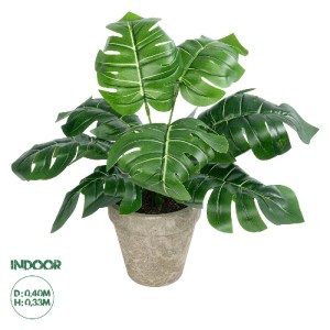 glo-20895-20895_0 GLOBOSTAR® ARTIFICIAL GARDEN MONSTERA POTTED PLANT 20895 - ΔΙΑΚΟΣΜΗΤΙΚΟ ΦΥΤΟ ΜΟΝΣΤΕΡΑ Φ40 