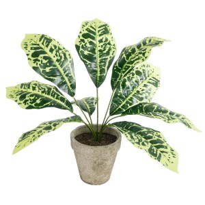 glo-20902-20902_2 GLOBOSTAR® ARTIFICIAL GARDEN YELLOW AGLAONEMA POTTED PLANT 20902 ΔΙΑΚΟΣΜΗΤΙΚΟ ΦΥΤΟ ΚΙΤΡΙΝΟ