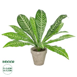 glo-20906-20906_0 GLOBOSTAR® ARTIFICIAL GARDEN  ZEBRA POTTED PLANT 20906 ΔΙΑΚΟΣΜΗΤΙΚΟ ΦΥΤΟ ΖΕΜΠΡΑ Φ40 X Υ33C
