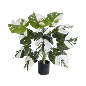 glo-20935-20935_2 GLOBOSTAR® ARTIFICIAL GARDEN ALBINO MONSTERA PLANT 20935 - ΔΙΑΚΟΣΜΗΤΙΚΟ ΦΥΤΟ ΛΕΥΚΗ ΜΟΝΣΤΕΡ
