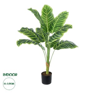 glo-20942-20942_0 GLOBOSTAR® ARTIFICIAL GARDEN YELLOW ZEBRA PLANT 20942 ΤΕΧΝΗΤΟ ΔΙΑΚΟΣΜΗΤΙΚΟ ΦΥΤΟ ΚΙΤΡΙΝΗ ΖΕ