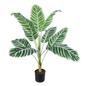 glo-20943-20943_2 GLOBOSTAR® ARTIFICIAL GARDEN WHITE ZEBRA PLANT 20943 ΤΕΧΝΗΤΟ ΔΙΑΚΟΣΜΗΤΙΚΟ ΦΥΤΟ ΛΕΥΚΗ ΖΕΒΡΑ