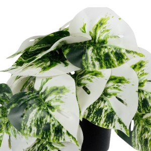 glo-20946-20946_3 GLOBOSTAR® ARTIFICIAL GARDEN ALBINO MONSTERA PLANT 20946 - ΔΙΑΚΟΣΜΗΤΙΚΟ ΦΥΤΟ ΜΟΝΣΤΕΡΑ Φ23 