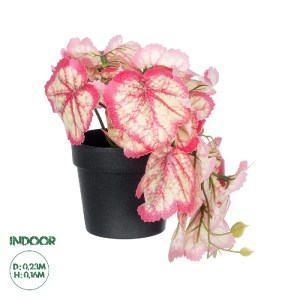 glo-20948-20948_0 GLOBOSTAR® ARTIFICIAL GARDEN RED BEGONIA PLANT 20948 ΔΙΑΚΟΣΜΗΤΙΚΟ ΦΥΤΟ ΚΟΚΚΙΝΗ ΜΠΙΓΟΝΙΑ Φ2