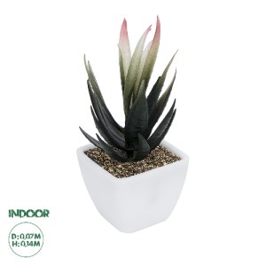 glo-20974-20974_0 GLOBOSTAR® ARTIFICIAL GARDEN SUCCULENT ALOE POTTED PLANT 20974 ΔΙΑΚΟΣΜΗΤΙΚΟ ΦΥΤΟ ΑΛΟΗΣ Φ7 