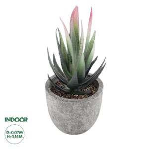 glo-21008-21008_0 GLOBOSTAR® ARTIFICIAL GARDEN SUCCULENT ALOE 21008 ΔΙΑΚΟΣΜΗΤΙΚΟ ΦΥΤΟ ΠΑΧΥΦΥΤΟ ΑΛΟΗ Υ14CM