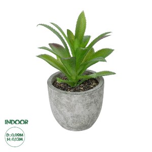 glo-21012-21012_0 GLOBOSTAR® ARTIFICIAL GARDEN SUCCULENT ALOE POTTED PLANT 21012 ΔΙΑΚΟΣΜΗΤΙΚΟ ΦΥΤΟ ΑΛΟΗ  Φ9 