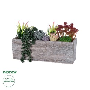 glo-21033-21033_0 GLOBOSTAR® ARTIFICIAL GARDEN SUCCULENT VARIUS PLANT POTTED 21033 ΔΙΑΚΟΣΜΗΤΙΚΟ ΦΥΤΟ ΜΙΞ Μ29