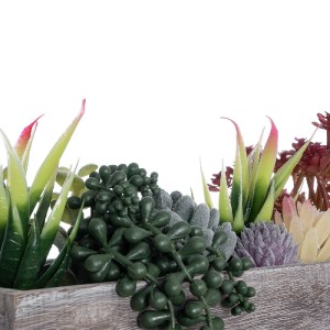 glo-21033-21033_6 GLOBOSTAR® ARTIFICIAL GARDEN SUCCULENT VARIUS PLANT POTTED 21033 ΔΙΑΚΟΣΜΗΤΙΚΟ ΦΥΤΟ ΜΙΞ Μ29