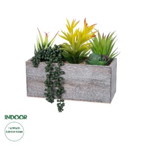 glo-21034-21034_0 GLOBOSTAR® ARTIFICIAL GARDEN SUCCULENT VARIUS PLANT POTTED 21034 ΔΙΑΚΟΣΜΗΤΙΚΟ ΦΥΤΟ ΜΙΞ Μ23